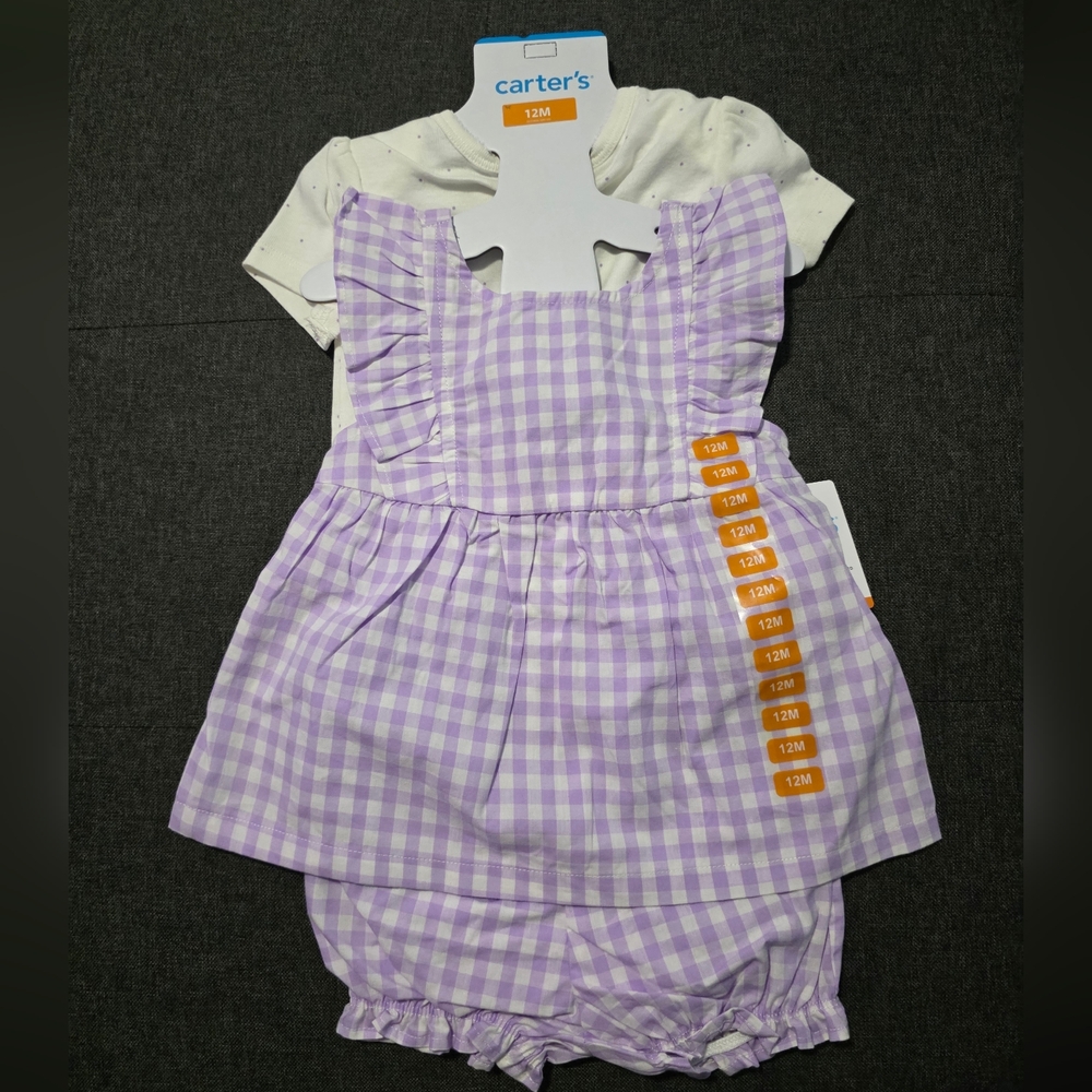 Carter's Lavender Checkered Kids Costume